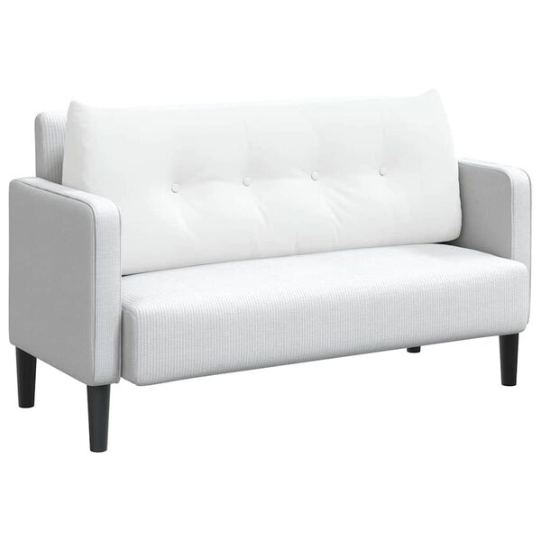 vidaXL R&uuml;cken Kissen Wei&szlig; 120 x 24 x 50 cm Stoff