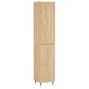 vidaXL Highboard Sonoma-Eiche 34,5x34x180 cm Holzwerkstoff