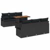 vidaXL Garten-Sofa-Set 7 stk. 6-Sitzanzahl Schwarz