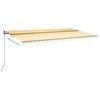 vidaXL Standmarkise Automatisch 600x350 cm Gelb/Wei&szlig;