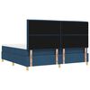 vidaXL Boxspringbett mit Matratze mit Kopfteil Blau 200 x 200 cm Stoff
