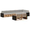 vidaXL Outdoor-Sofagarnitur mit Kissen 8 pcs Nat&uuml;rlich und Hellgrau