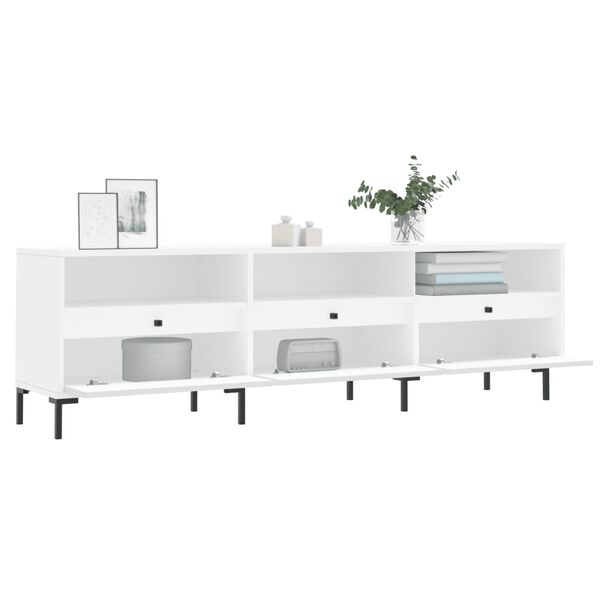 vidaXL TV-Schrank Wei&szlig; 150x30x44,5 cm Holzwerkstoff