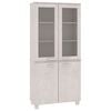 vidaXL Highboard HAMAR Massivholz Kiefer Wei&szlig;
