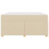 vidaXL Bettrahmen mit Matratze Creme 160 x 200 cm Stoff