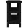 vidaXL Werkbank Schwarz 142,5x50x80 cm Massivholz Kiefer