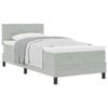 vidaXL Boxspringbett mit Kopfteil Hellgrau 80 x 200 cm Samt