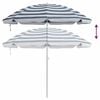 vidaXL Strandparasol Blau und Wei&szlig; 206 x 206 x 212 cm