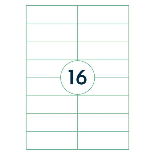 rillprint Selbstklebende Aufkleber Etiketten 105x37 mm 1000 Blatt Wei&szlig;