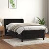 vidaXL Boxspringbett mit Matratze Schwarz 90x190 cm Samt