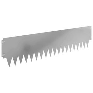vidaXL Rasenkante 10 stk. 103 x 25 cm Stahl Silber