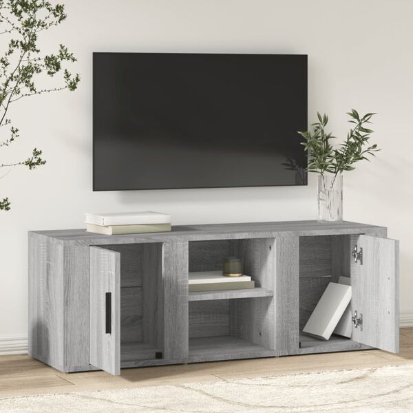 vidaXL TV-Schrank Grau Sonoma 100x31,5x35 cm Holzwerkstoff