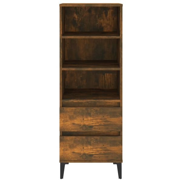 vidaXL Highboard Räuchereiche 40x36x110 cm Holzwerkstoff