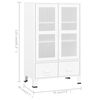 vidaXL Lagerschrank Industrial Weiß 70x40x115 cm Metall