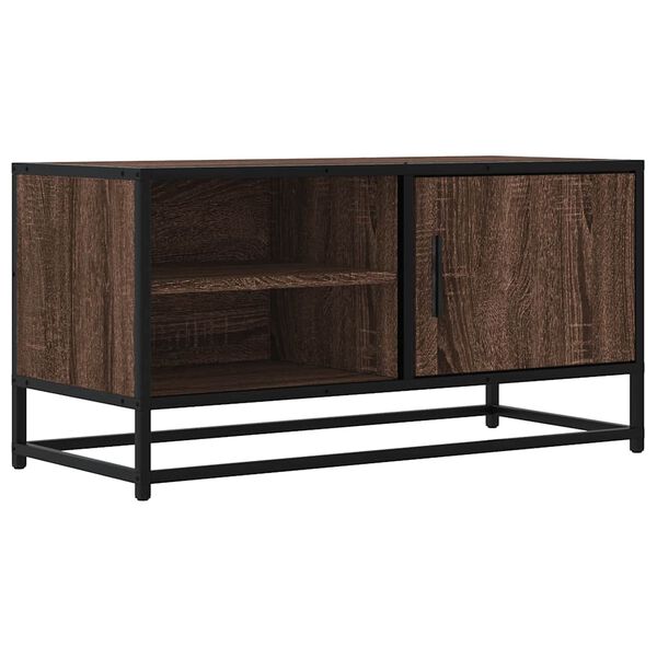 vidaXL TV-Schrank Eichen-Optik 80x34,5x40 cm Holzwerkstoff und Metall