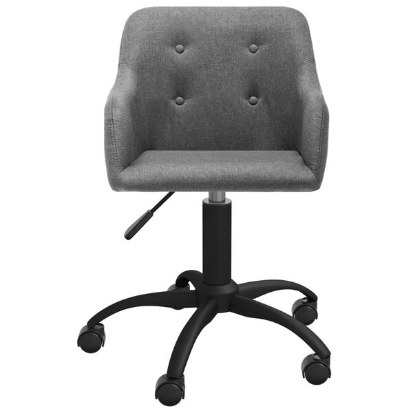 vidaXL Esszimmerst&uuml;hle 4 Stk. Drehbar Hellgrau Stoff