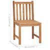 vidaXL 7-teiliges Garten-Ess-Set 180 x 90 cm Massivholz Teak