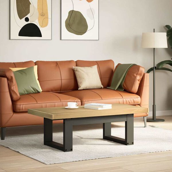 vidaXL Couchtisch NOAIN U-förmige Beine 120x60x40 cm Massivholz Kiefer