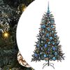 vidaXL K&uuml;nstlicher Weihnachtsbaum Gr&uuml;n 150 cm PVC, Plastik und Stahl