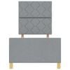 vidaXL Bettgestell mit Kopfteil Hellgrau 80 x 200 cm Stoff