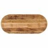 vidaXL Tischplatte 80x40x3,8 cm Oval Raues Massives Mangoholz
