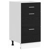 vidaXL K&uuml;chenunterschrank Schwarz Eichen-Optik 40 x 46 x 81.5 cm