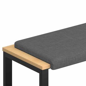 vidaXL Bankkissen Stoff Dunkelgrau Tiefe 35 cm