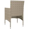 vidaXL 5-tlg. Garten-Essgruppe Poly Rattan und Hartglas Beige