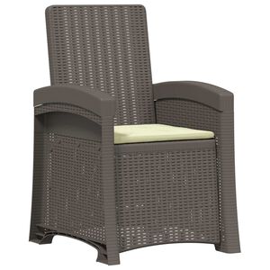 vidaXL Liegesessel Garten Rattan-Optik Hellgrau und Creme PP