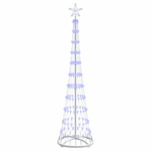 vidaXL LED-Weihnachtsbaum Blau 190 cm Metall