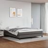 vidaXL Taschenfederkernmatratze Mittel Grau 180x200x20 cm Kunstleder