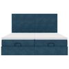 vidaXL Ottoman-Bett mit Matratzen & LED Dunkelblau 200x200 cm Samt