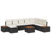vidaXL Gartensofa-set 9 stk. Schwarz Poly-Rattan