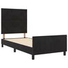 vidaXL Boxspringbett mit Kopfteil Schwarz 90 x 200 cm Samt