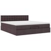 vidaXL Ottoman-Bett mit Matratze Dunkelbraun 180x200 cm Stoff