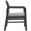 vidaXL Garten-Lounge-Set mit Auflagen 4-tlg. Kunststoff Anthrazit
