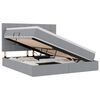 vidaXL LED-Speicherbett mit Matratze Hellgrau 180 x 200 cm Stoff