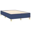 vidaXL Boxspringbett mit Matratze Blau 120x200 cm Stoff