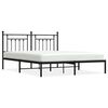 vidaXL Bettgestell mit Kopfteil Metall Schwarz 183x213 cm
