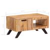 vidaXL Couchtisch Massivholz Akazie 90x50x45 cm