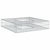 vidaXL Gabionen Hochbeet 100 x 100 x 20 cm Verzinkter Stahl Silber