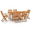 vidaXL 7-tlg. Garten-Essgruppe 180x90x75 cm Massivholz Akazie