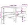 vidaXL Kopfteil mit Ablagen Wei&szlig; 150 cm Massivholz Kiefer