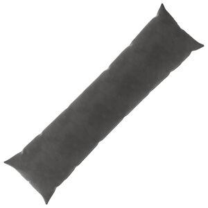 vidaXL Kissen mit Kissen HEERLEN Dunkelgrau 40 x 145 cm Samt