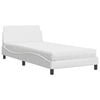 vidaXL Bett mit Matratze "Dover" Wei&szlig; 100x200 cm Kunstleder