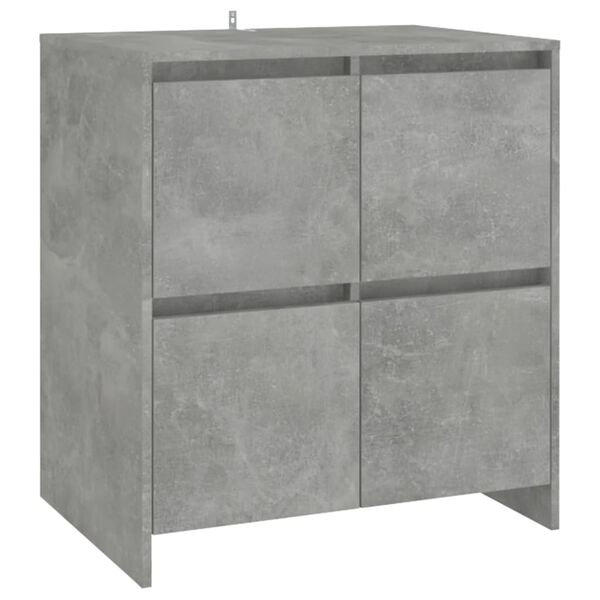 vidaXL Sideboards 2 Stk. Betongrau 70x41x75 cm Holzwerkstoff