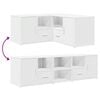 vidaXL Eckregal Wei&szlig; 160x40x45 cm Holzwerkstoff
