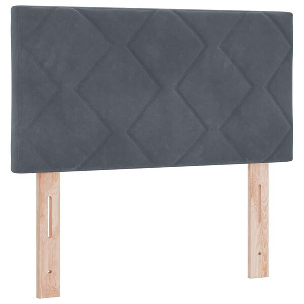 vidaXL Boxspringbett mit Matratze Dunkelgrau 200 x 80 cm Polyester