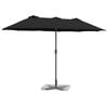 vidaXL Gartenparasol Schwarz 370 x 197 x 239 cm