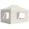 vidaXL Profi-Partyzelt Faltbar mit W&auml;nden Aluminium 4,5x3 m Creme